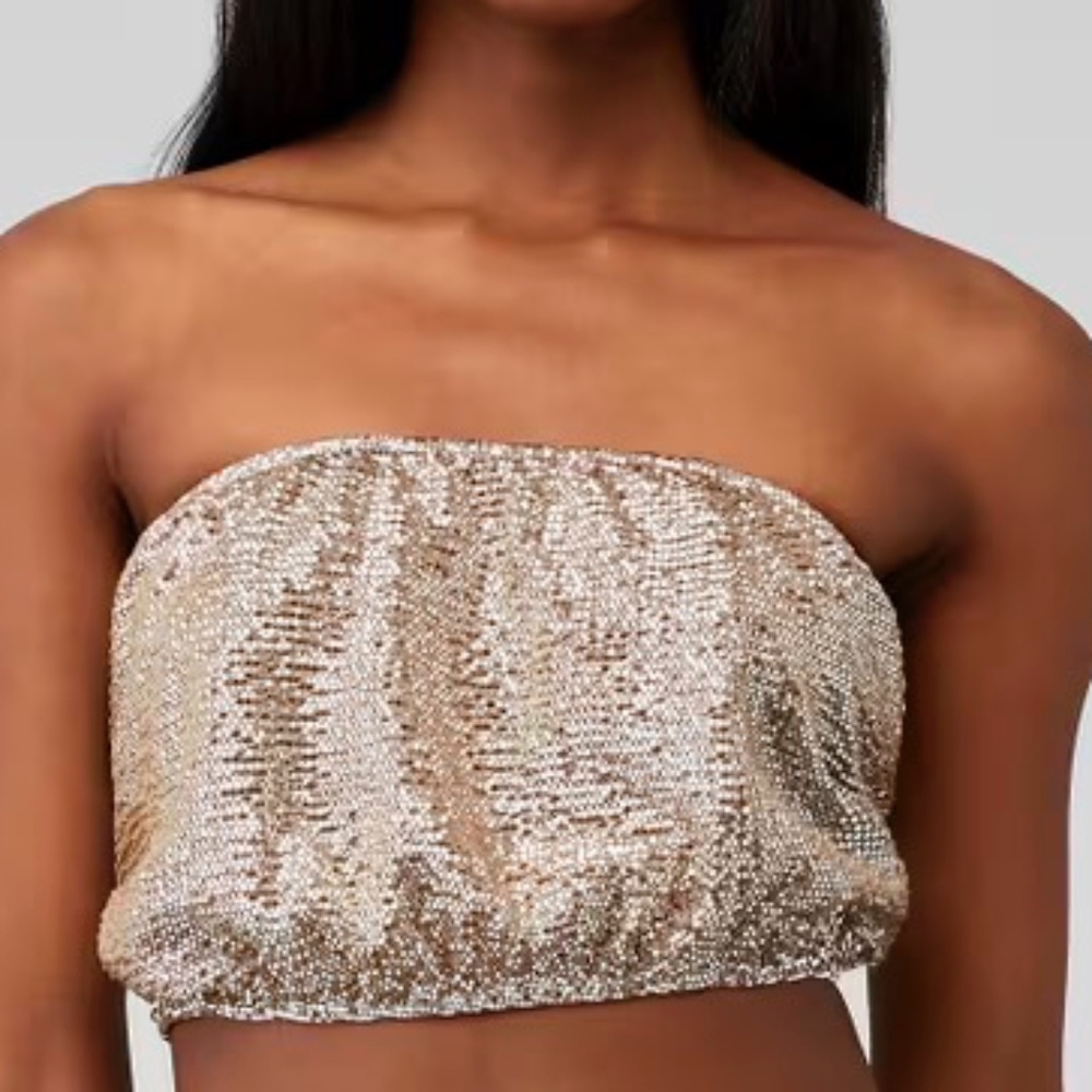 Show Me Your Mumu Micro Tube Top - Silver Confetti - All Sizes! - NWT